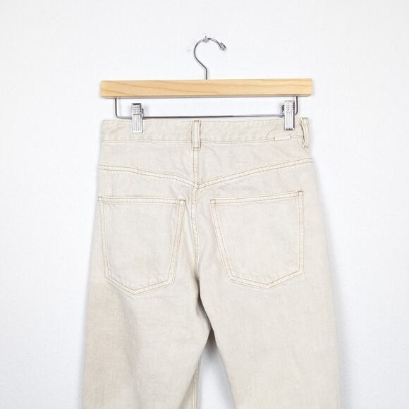 NWT Isabel Marant Etoile Ecru Vendelia Straight Jeans Size 32 00 - Picture 5 of 10